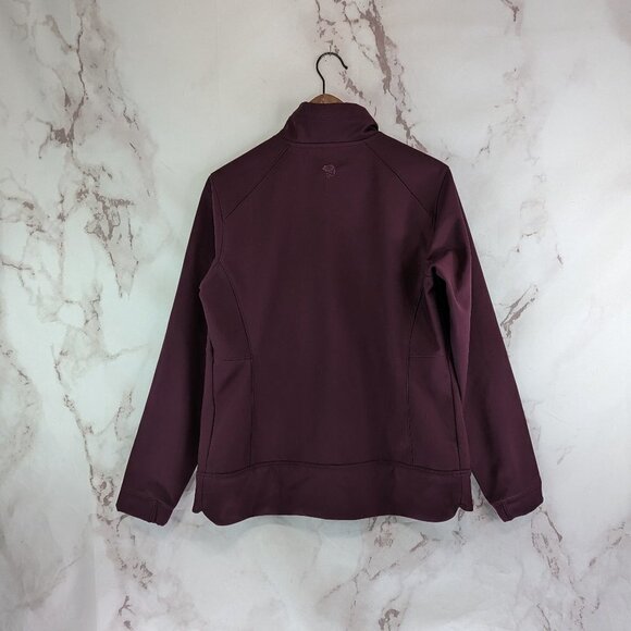 Mountain Hardwear Jacket Womens Large Burgundy Red Softshell Windbreaker Zip - Picture 4 of 9